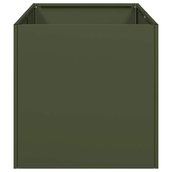 vidaXL Vaso/floreira 40x80x40 cm a&ccedil;o laminado a frio verde