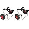 vidaXL Tr&oacute;leis para caiaque 2 pcs alum&iacute;nio