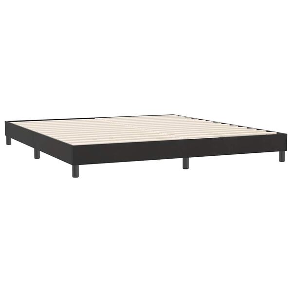 vidaXL Cama sem molas colch&atilde;o 180x210 cm veludo preto