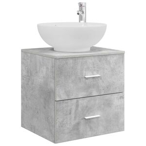 vidaXL Vaidade com Pia Suspensa Cinzento Cimento 49,5 x 44,5 x 66,5 cm