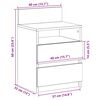 vidaXL Mesa de cabeceira com 2 gavetas 40x33x60 cm preto
