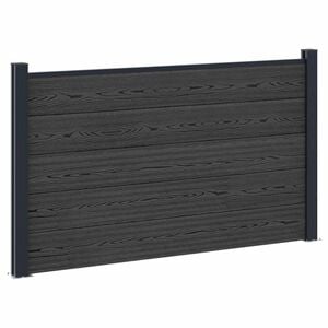vidaXL Conjunto de Cercas 180 x 105 cm WPC e Alum&iacute;nio Preto