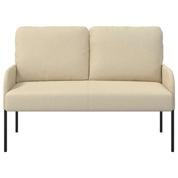 vidaXL Sof&aacute;s com almofada 110cm Creme Contraplacado