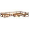 vidaXL Conjunto de Sof&aacute;s para Exterior 9 pcs Natural