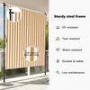 vidaXL Estore de rolo exterior 200x270 cm tecido/a&ccedil;o laranja e branco
