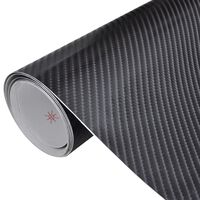 Película para carros em fibra de carbono 4D 152 x 200 cm preto