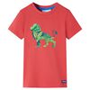 vidaXL T-shirt para crian&ccedil;a vermelho 128