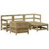 vidaXL 5 pcs conjunto de sof&aacute;s para jardim madeira de pinho impregnada