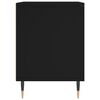 vidaXL Mesa de cabeceira 40x35x50 cm derivados de madeira preto