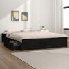 vidaXL Estrutura de cama com gavetas 200x200 cm preto