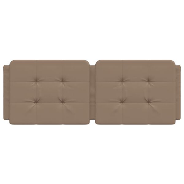 vidaXL Almofad&atilde;o de cabeceira Zadar 140 cm couro artificial cappuccino
