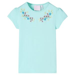 T-shirt de crian&ccedil;a ciano-claro 128