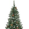 vidaXL &Aacute;rvore de Natal artificial com pinhas pr&eacute;-iluminada 180 cm