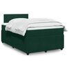 vidaXL Cama boxspring com colch&atilde;o 120x200 cm veludo verde-escuro