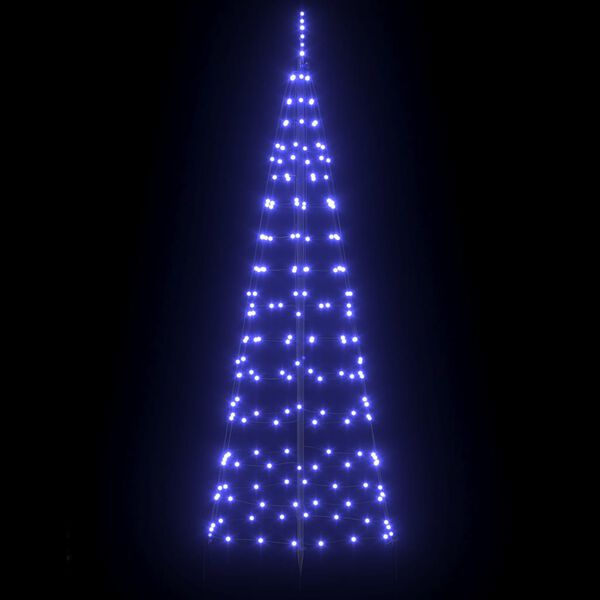 vidaXL &Aacute;rvore de Natal LED com Estacas para o Solo Azul 250 cm Ferro