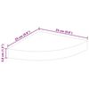 vidaXL Prateleira de canto suspensa 25x25x3,8 cm MDF cinza brilhante