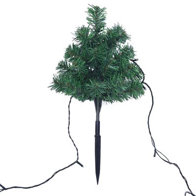 vidaXL Árvores de Natal de caminho 6 pcs 45 cm PVC LEDs branco quente