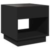 vidaXL Mesa de centro luzes LED Infinity 50x50x50 cm preto