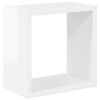 vidaXL Prateleiras parede forma de cubo 6pcs 26x15x26 cm branco brilh.