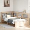 vidaXL Cama com estante sem colch&atilde;o 90x200 cm pinho maci&ccedil;o