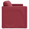 vidaXL Sof&aacute;-cama sem p&eacute;s 112x174x55 cm couro artificial vermelho tinto