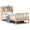 vidaXL Cama com estante sem colch&atilde;o 90x200 cm pinho maci&ccedil;o