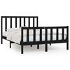 vidaXL Estrutura de cama 120x200 cm madeira maci&ccedil;a preto