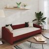 vidaXL Sof&aacute;-cama c/ colch&atilde;o e sa&iacute;da USB 90x200cm tecido vermelho tinto