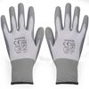 vidaXL Luvas trabalho em PU, 24 pares, tamanho 9/L, branco e cinzento