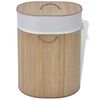 vidaXL Cesto oval para roupa suja bambu natural