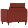 vidaXL Poltrona 60 cm couro artificial vermelho tinto