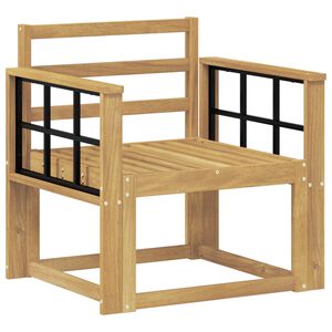 vidaXL Conjunto de Sof&aacute;s para Exterior Madeira S&oacute;lida de Ac&aacute;cia Branco