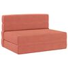 vidaXL Sof&aacute; Cama Dobr&aacute;vel Laranja Vermelho 70 x 80 x 60 cm Tecido