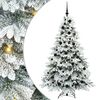 vidaXL &Aacute;rvore de Natal Artificial com 300 LEDs Branco 180 cm PE e PVC
