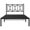 vidaXL Estrutura de cama com cabeceira 100x190 cm metal preto