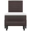 vidaXL Cama Box com colch&atilde;o Marrom Escuro 90 x 200 cm tecido