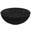 vidaXL Lavat&oacute;rio Preto Brilhante &Oslash;28x10 cm Cer&acirc;mica