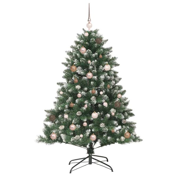vidaXL &Aacute;rvore de Natal Artificial Verde 150 cm PVC, Pl&aacute;stico e A&ccedil;o