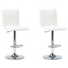 vidaXL Bancos de bar 2 pcs couro artificial branco