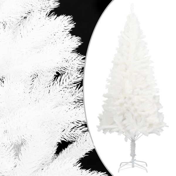 vidaXL &Aacute;rvore Natal artificial pr&eacute;-iluminada c/ bolas 150 cm branco