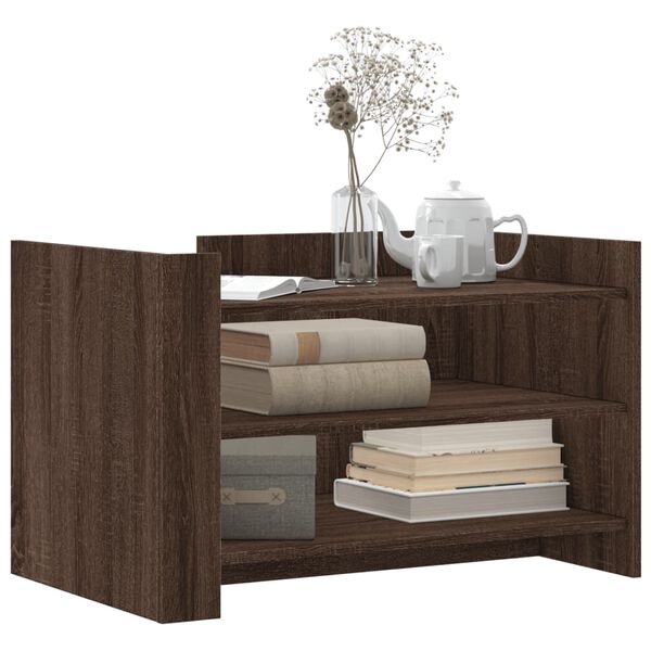 vidaXL Mesa de centro 80x50x50 cm derivados madeira carvalho castanho