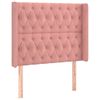 vidaXL Cama box spring c/ colch&atilde;o/LED 90x190 cm veludo rosa