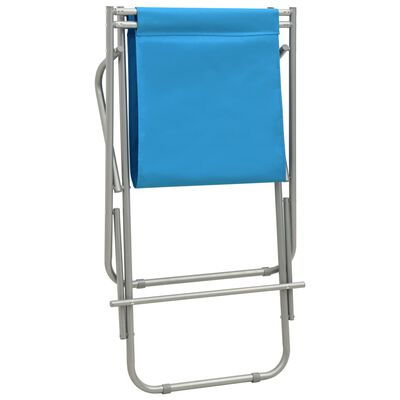vidaXL Cadeiras de baloiço 2 pcs aço azul