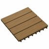 vidaXL Telha de Deck Design 3D 11 pcs Teca 30 x 30 cm WPC
