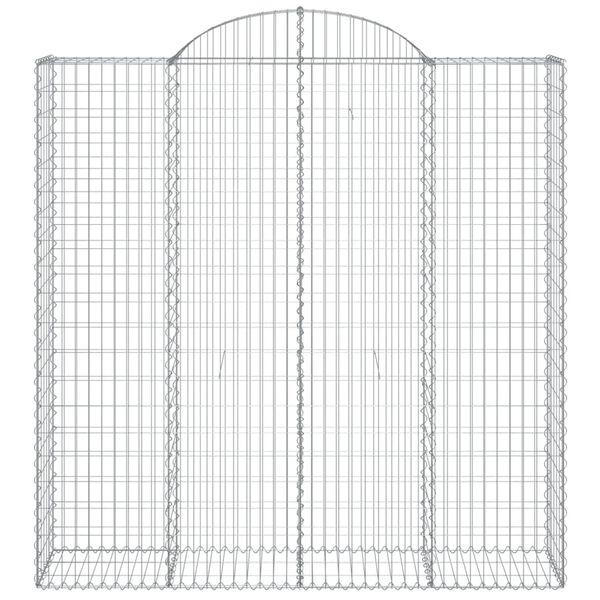 vidaXL Cestos gabi&atilde;o arqueados 20 pcs 200x50x200/220 ferro galvanizado