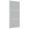 vidaXL Porta de interior 93x201,5 cm vidro fosco e alum&iacute;nio branco