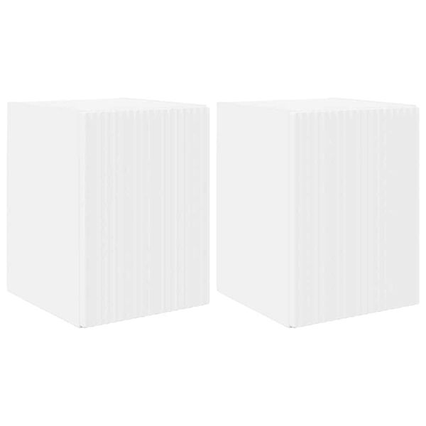 vidaXL Arm&aacute;rio de TV de Parede 2 pcs Branco 30 x 31 x 40 cm