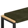 vidaXL Almofada de Banco Veludo Cotel&ecirc; Verde Profundidade 35 cm