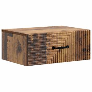 vidaXL Gabinete de Canto Montado na Parede com gaveta Madeira antiga