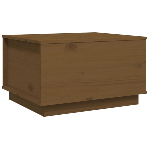 vidaXL Mesa de centro 60x50x35 cm pinho maci&ccedil;o castanho mel